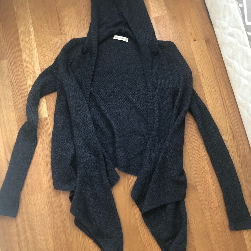 blue cardigan